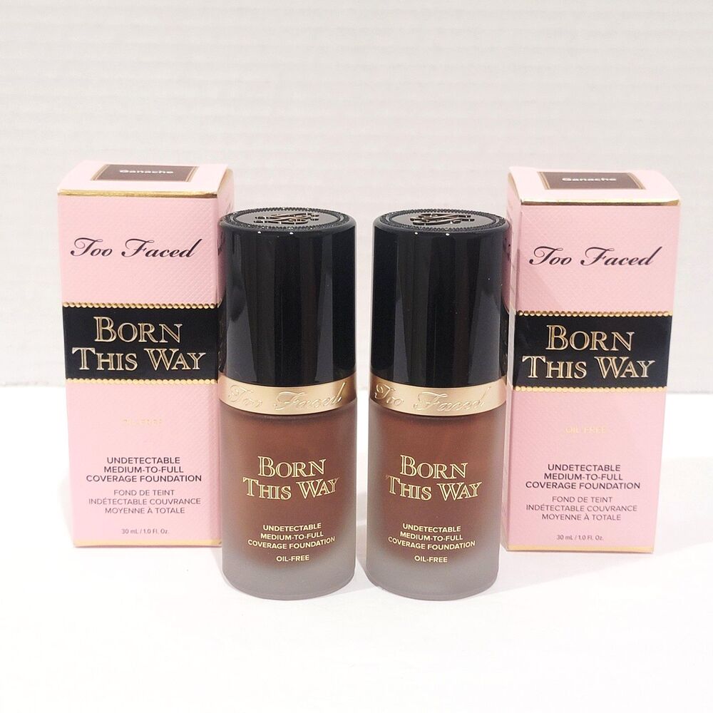 Too Faced Born This Way GANACHE Undetectable Med to Full Foundation 1.0 Oz Lot